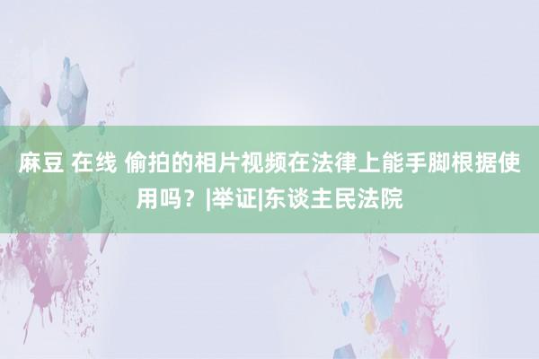 麻豆 在线 偷拍的相片视频在法律上能手脚根据使用吗？|举证|东谈主民法院