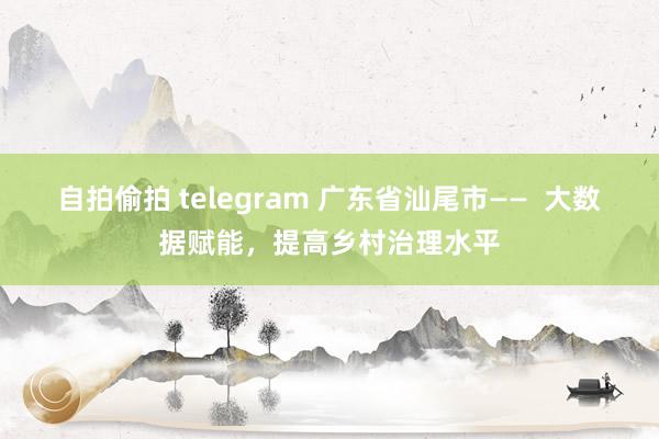 自拍偷拍 telegram 广东省汕尾市——  大数据赋能，提高乡村治理水平