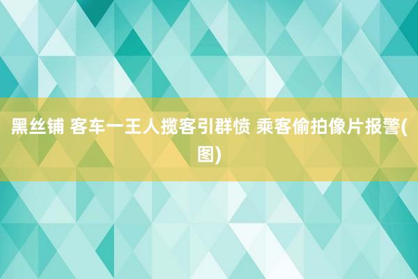 黑丝铺 客车一王人揽客引群愤 乘客偷拍像片报警(图)