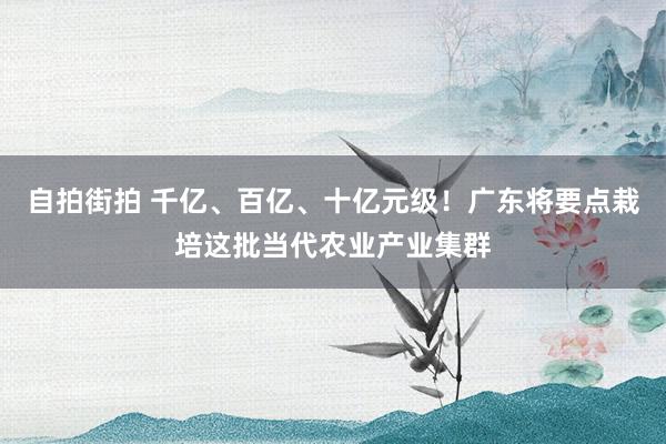 自拍街拍 千亿、百亿、十亿元级！广东将要点栽培这批当代农业产业集群